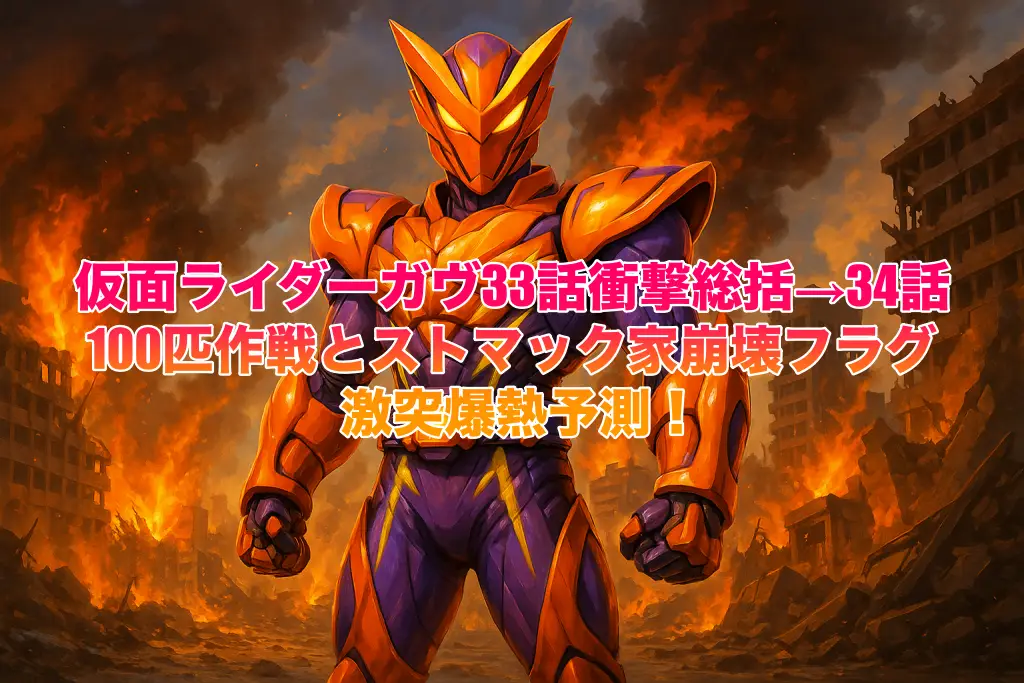 仮面ライダーガヴ33話衝撃総括→34話100匹作戦とストマック家崩壊フラグ激突爆熱予測！の画像