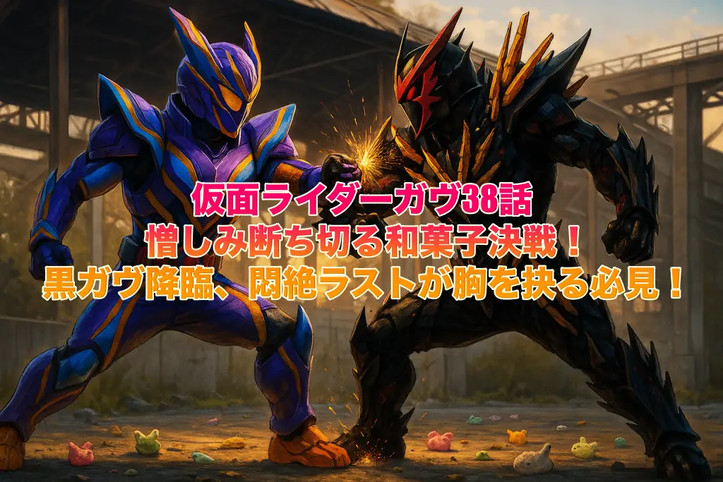 仮面ライダーガヴ38話：憎しみ断ち切る和菓子決戦！黒ガヴ降臨、悶絶ラストが胸を抉る必見！