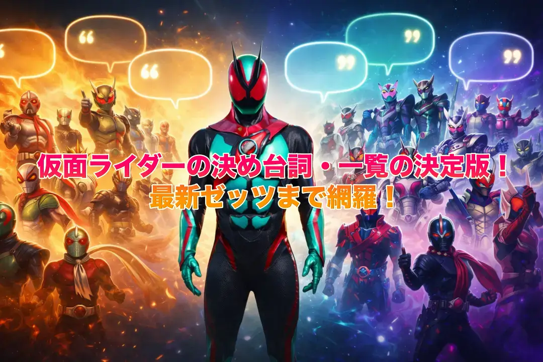 仮面ライダー決め台詞・一覧の決定版の画像