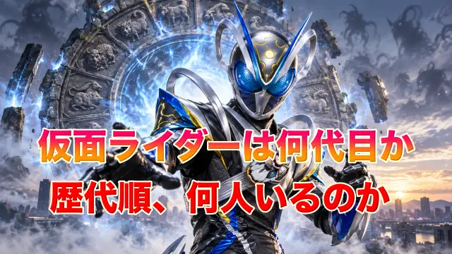 仮面ライダーは何代目か歴代順・何人いるのか